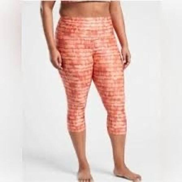 Athleta Elation Printed Capri Sunset Tie Dye Print NWT Size 3X - Picture 2 of 7